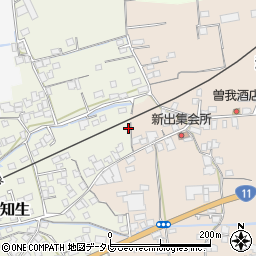 愛媛県西条市安知生86周辺の地図