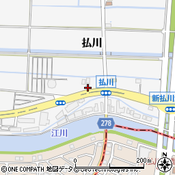 福岡県北九州市若松区払川455周辺の地図