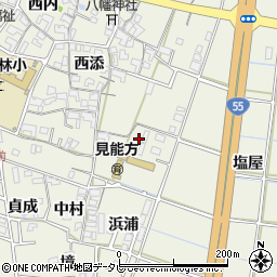 徳島県阿南市見能林町東野周辺の地図