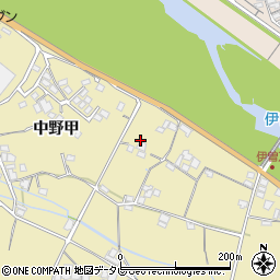 愛媛県西条市中野甲周辺の地図