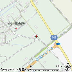 愛媛県西条市小松町北川427周辺の地図