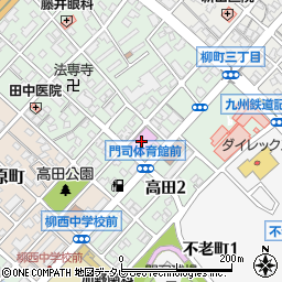 北九州市立　萩ケ丘球場周辺の地図