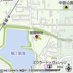 祇園神社周辺の地図