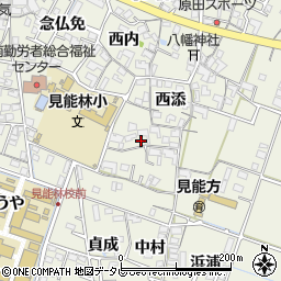 徳島県阿南市見能林町西添13周辺の地図