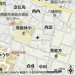 徳島県阿南市見能林町西添2周辺の地図
