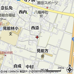 徳島県阿南市見能林町西添19周辺の地図
