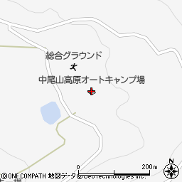 中尾山高原キャンプ場周辺の地図