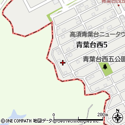 福岡県北九州市若松区青葉台西5丁目22周辺の地図