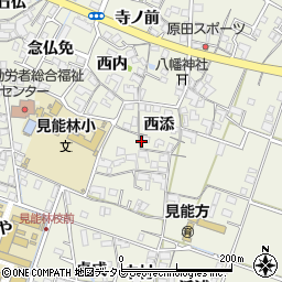 徳島県阿南市見能林町西添周辺の地図