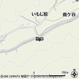 徳島県阿南市見能林町猫谷周辺の地図