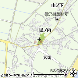 徳島県阿南市中林町堤ノ内周辺の地図