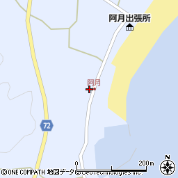 山口県柳井市阿月（西）周辺の地図
