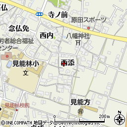 徳島県阿南市見能林町西添23周辺の地図