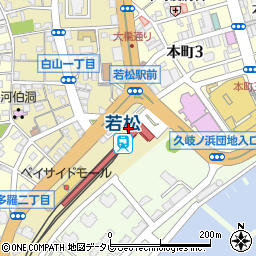 若松駅前自転車駐車場周辺の地図