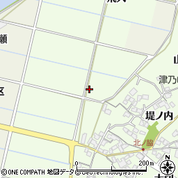 徳島県阿南市中林町鎧崎周辺の地図
