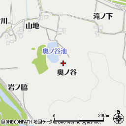 徳島県阿南市長生町（奥ノ谷）周辺の地図