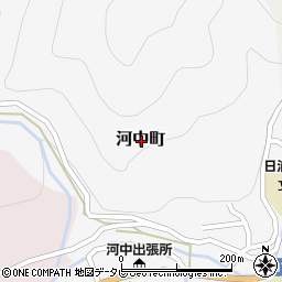 愛媛県松山市河中町周辺の地図
