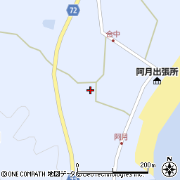 山口県柳井市阿月和田周辺の地図