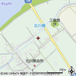 愛媛県西条市小松町北川387周辺の地図