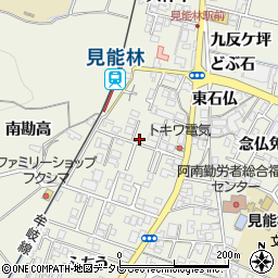徳島県阿南市見能林町志んじやく周辺の地図