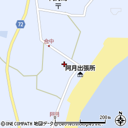山口県柳井市阿月合中下周辺の地図