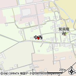 愛媛県西条市中西周辺の地図
