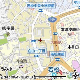 福岡県北九州市若松区白山周辺の地図