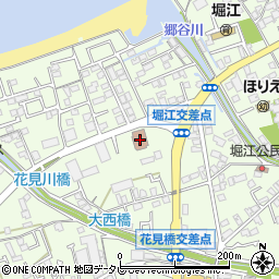 堀江郵便局周辺の地図