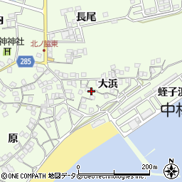 徳島県阿南市中林町大浜周辺の地図