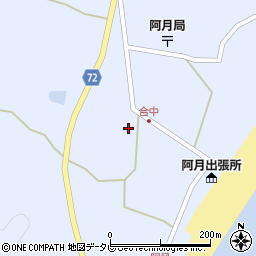 山口県柳井市阿月合中上周辺の地図