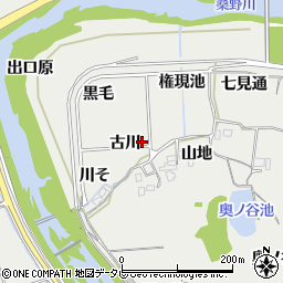徳島県阿南市長生町（古川）周辺の地図
