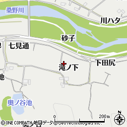 徳島県阿南市長生町滝ノ下周辺の地図
