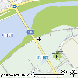 愛媛県西条市小松町北川348周辺の地図