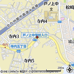 戸ノ上中学校前周辺の地図