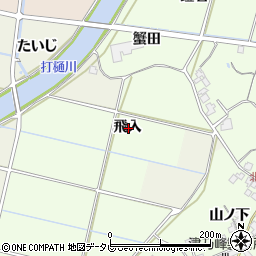徳島県阿南市中林町飛入周辺の地図