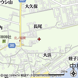 徳島県阿南市中林町周辺の地図