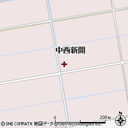 愛媛県西条市中西新開周辺の地図