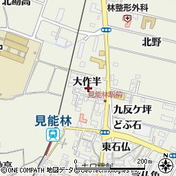 徳島県阿南市見能林町大作半周辺の地図
