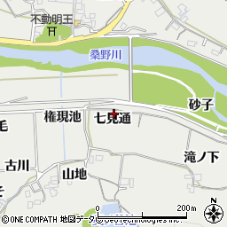 徳島県阿南市長生町七見通周辺の地図
