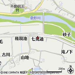 徳島県阿南市長生町（七見通）周辺の地図