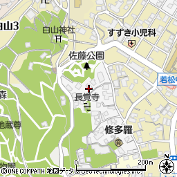 福岡県北九州市若松区山手町1-16周辺の地図