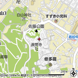 福岡県北九州市若松区山手町1-15周辺の地図