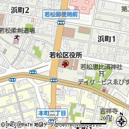 福岡県北九州市若松区周辺の地図