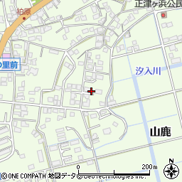 福岡県芦屋町（遠賀郡）山鹿周辺の地図