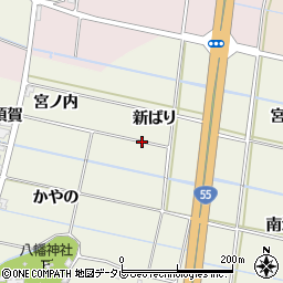 徳島県阿南市見能林町新ばり周辺の地図