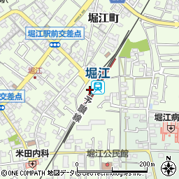 堀江駅周辺の地図