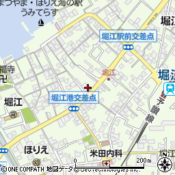 松山西警察署　堀江駐在所周辺の地図