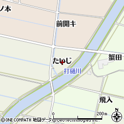 徳島県阿南市見能林町たいじ周辺の地図