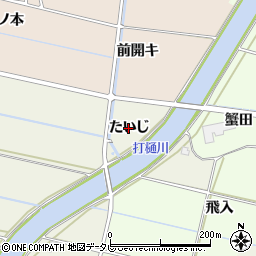 徳島県阿南市見能林町（たいじ）周辺の地図