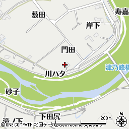 徳島県阿南市長生町門田周辺の地図